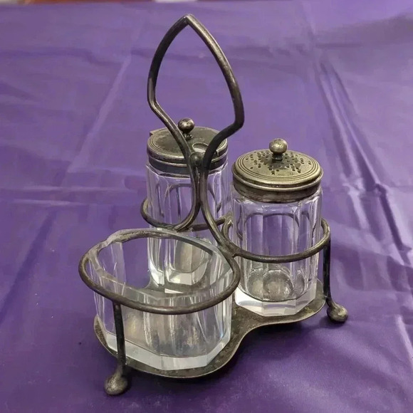Edwardian Cruet Set - Picture 1 of 9